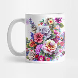 Watercolor Flowers Painting Mug